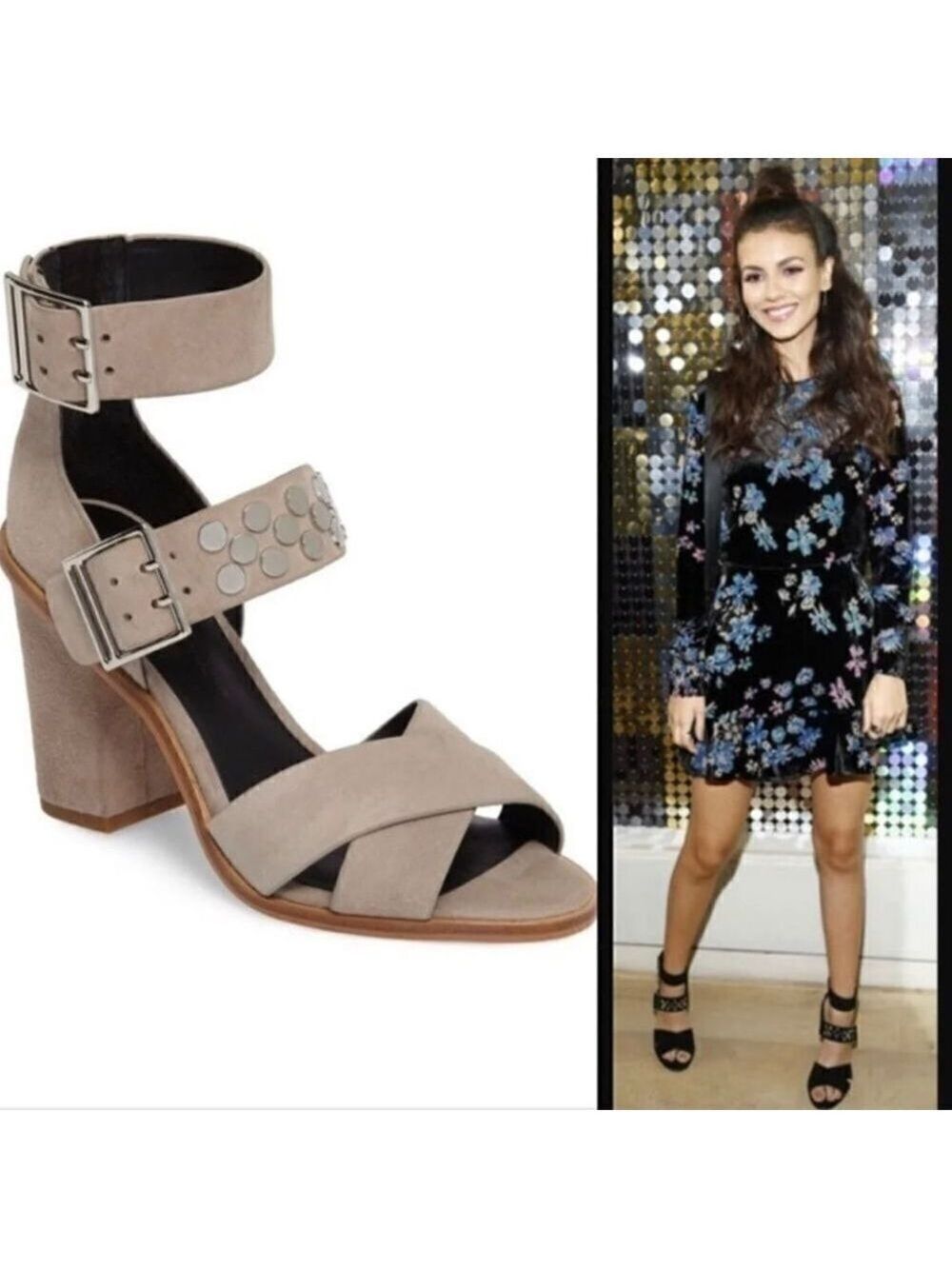 Rebecca Minkoff Jennifer Studded Suede Sandals‎